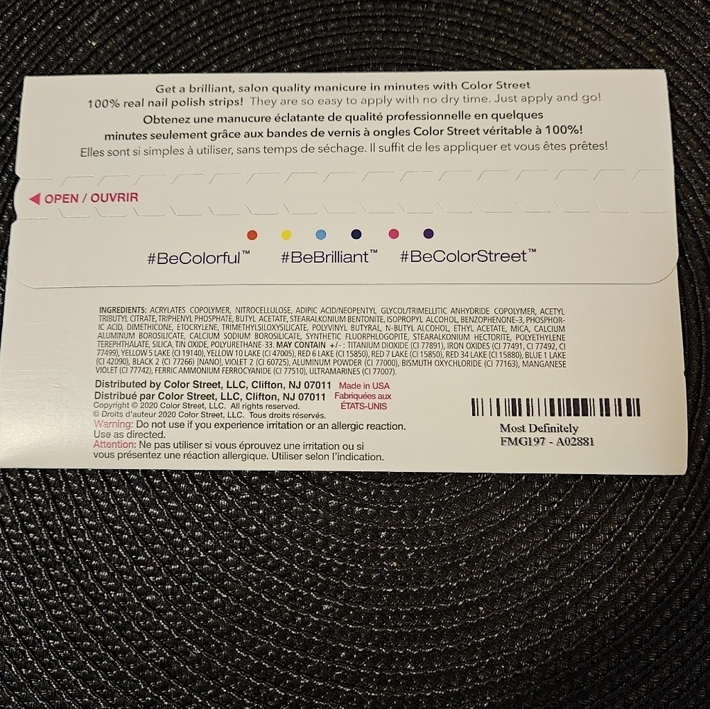 Color Street Nail Strips - Most Definitley (NWT) - Picture 2 of 3